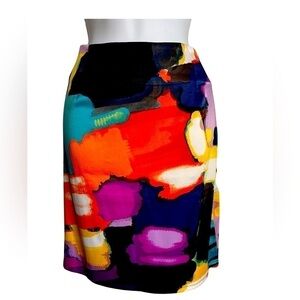CAMILLA Tree Colorful Print Design Skirt Size Medium